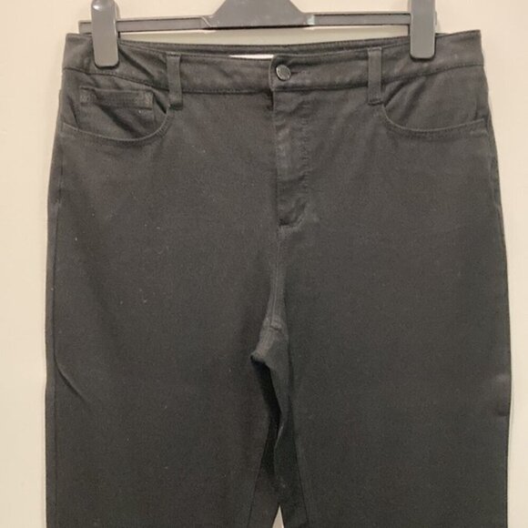 JONES New York Black Lexington Straight Super Soft Trousers sz large - Picture 3 of 11